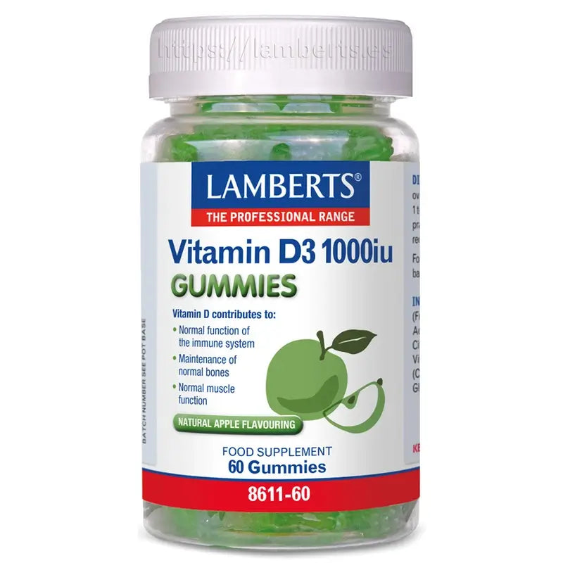Lamberts Vitamina D3 1000 Ui , 60 gomas