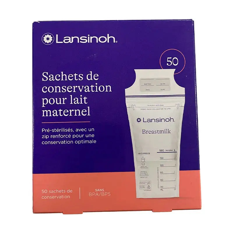 Lansinoh Saquetas Conservação Lait Maternel 50 pcs