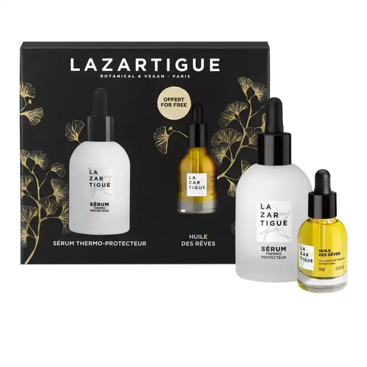 Lazartigue Christmas Set Christmas Sérum Termoprotector + Óleo Seco Nutritivo , 2 unidades