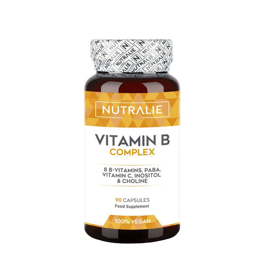 Nutralie Vitamin B Complex + Vitamina C + Colina + Inositol + Paba, 90 cápsulas