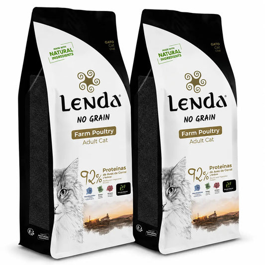 Lenda Cat Aves de capoeira sem cereais, 2 X 2 kg