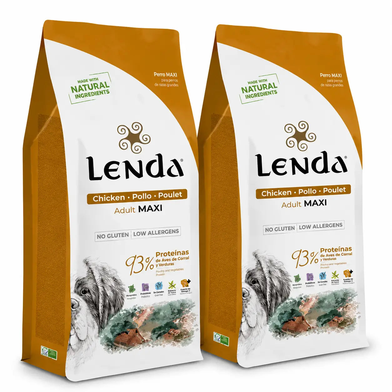 Lenda Adult Dog Maxi Frango, 2 X 12 kg