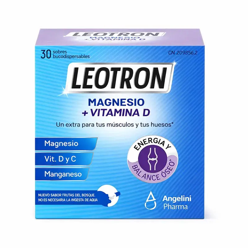Leotron Magnésio + Vit D, unidades 30 sticks