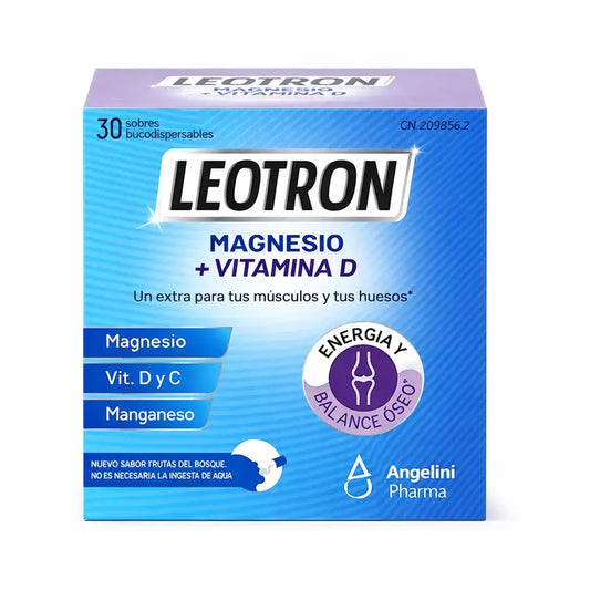 Leotron Magnésio + Vit D, unidades 30 sticks