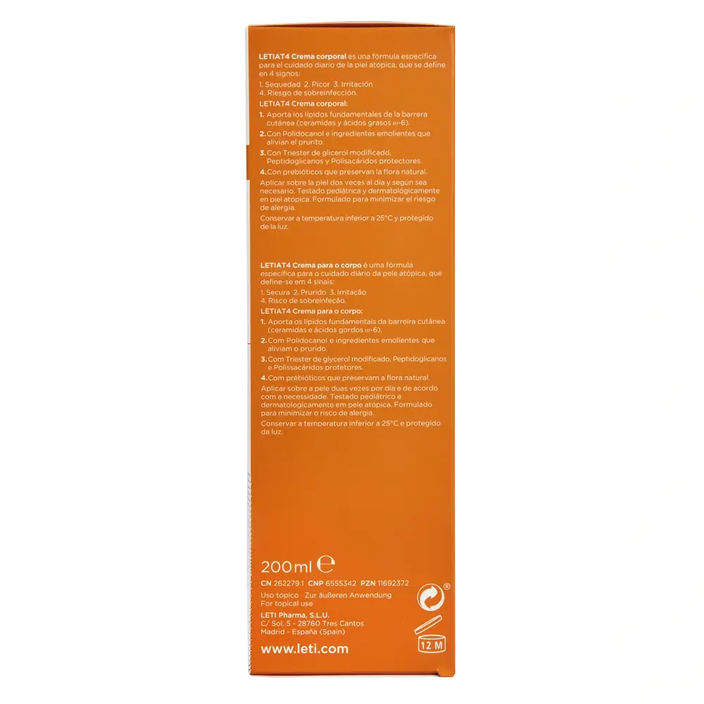 Letiat4 Creme Corporal, 200 ml