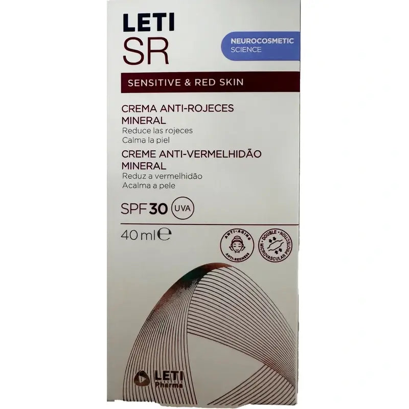 Leti Sr Antiredness Mineral Cream Spf30 , 40 ml