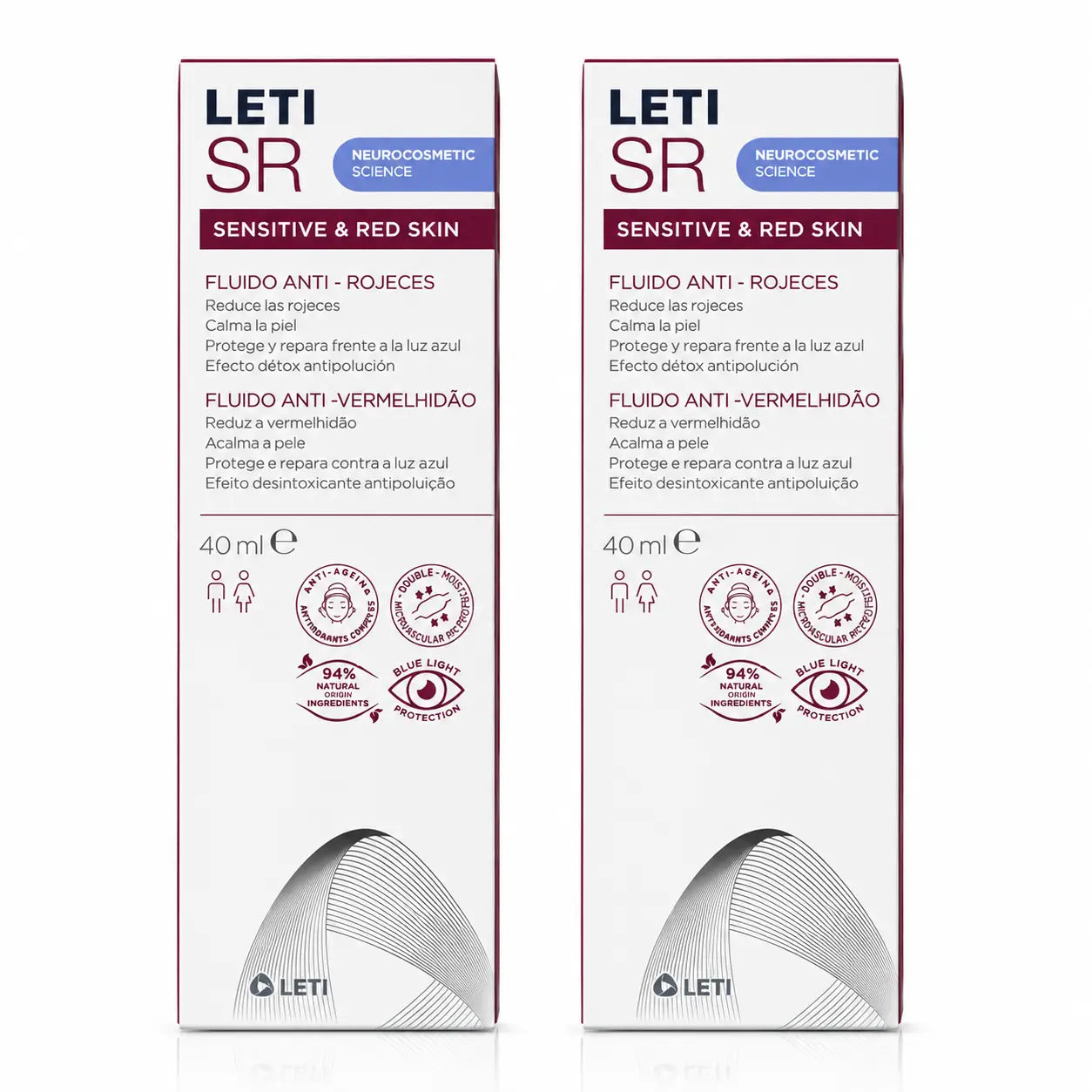 Leti SR Fluido anti-vermelhidão, 40 ml embalagem 2