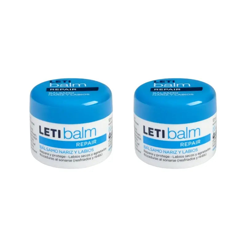 Letibalm Bálsamo Reparador para o Nariz e Lábios, 2X10 Ml