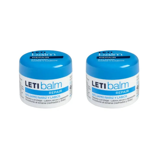 Letibalm Bálsamo Reparador para o Nariz e Lábios, 2X10 Ml