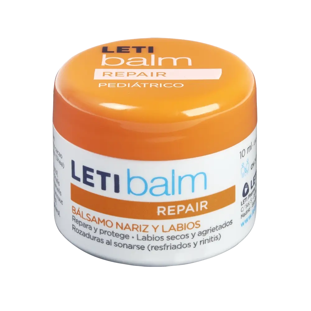 Letibalm Bálsamo Reparador Pediátrico, Nariz e Lábios, 10 ml