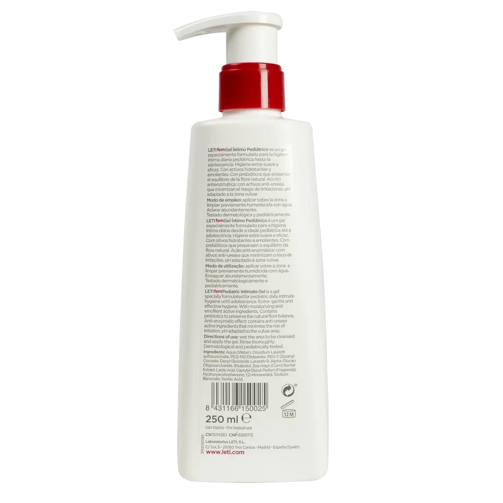 Letifem Gel Íntimo Pediátrico, 250 ml
