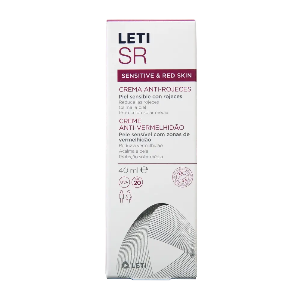 Leti SR Creme anti-vermelhidão, 40 ml