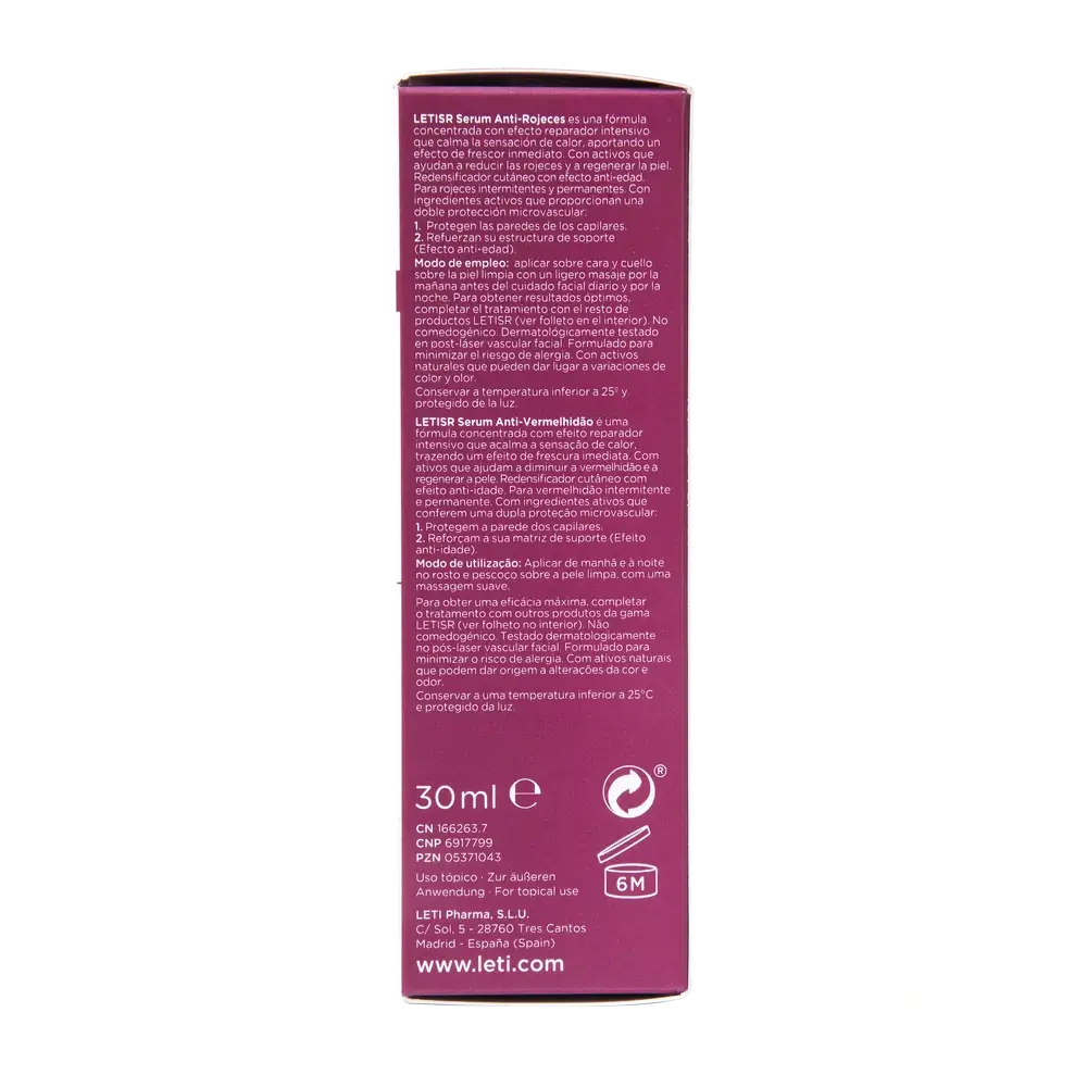 Leti SR Sérum anti-vermelhidão, 30 ml