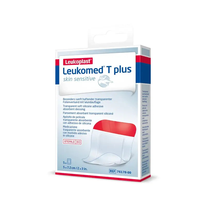 Leukoplast Leukomed T Plus Skin Sensitive, 5 Cm X 7,2 Cm, 5 Pcs.