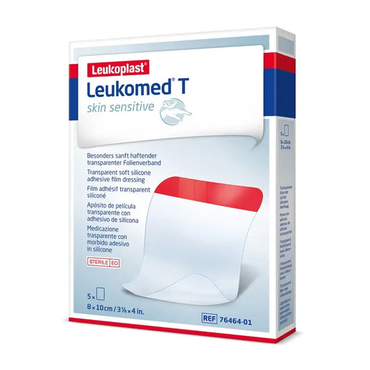 Leukoplast Leukomed T Skin Sensitive, 8 Cm X 10 Cm, 5 Pcs.