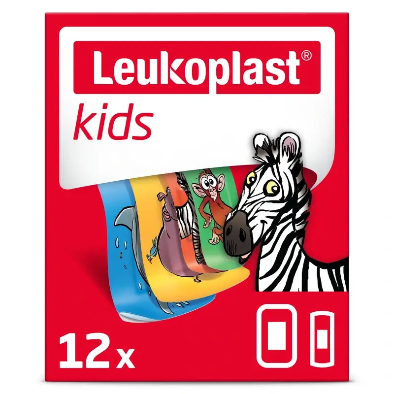 Jardim Zoológico Leukoplast Kids, 12 peças Sortido