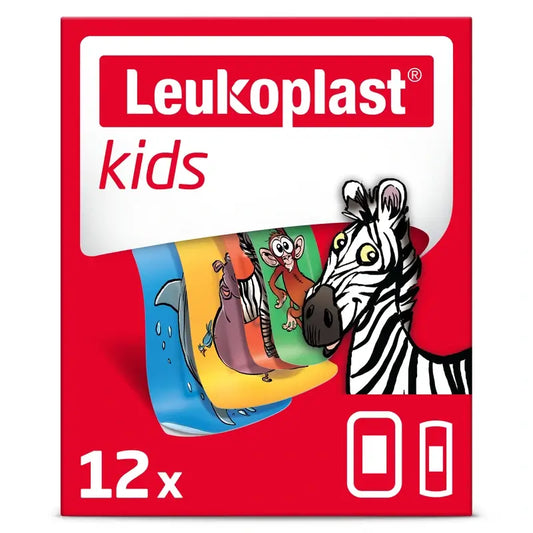 Jardim Zoológico Leukoplast Kids, 12 peças Sortido