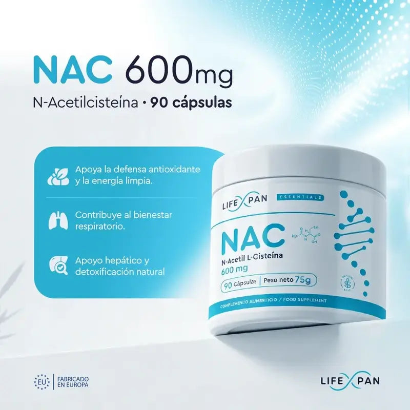 Lifexpan Nac 600 Mg N-Acetilcisteína , 90 cápsulas