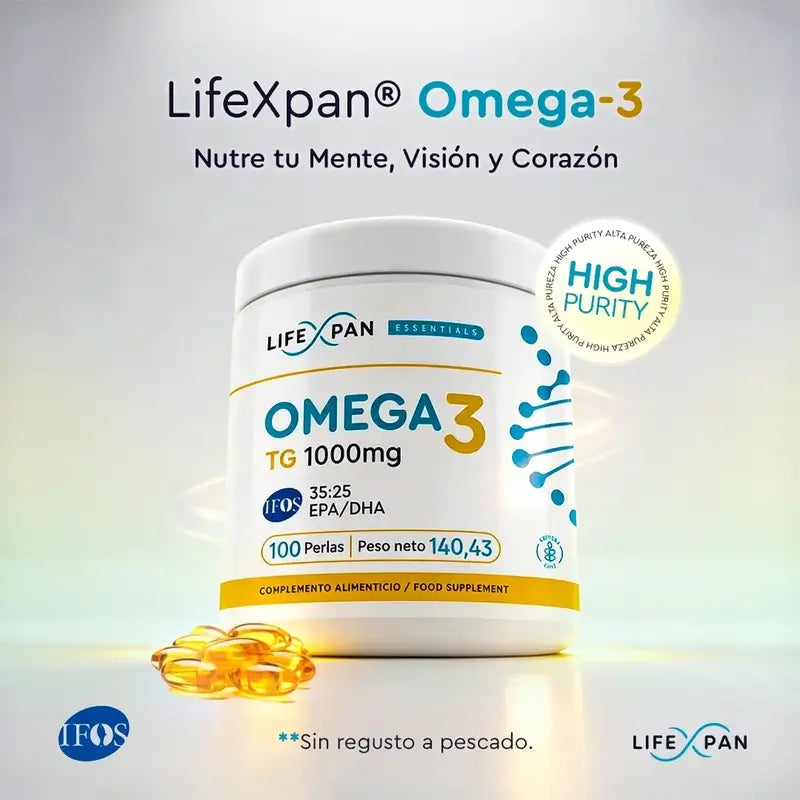 Lifexpan Omega 3 Ultra Pure Ifos 1000 Mg , 100 cápsulas