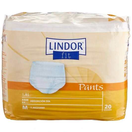 Lindor Fit Pants Fraldas de dia tamanho M, 80 unidades.