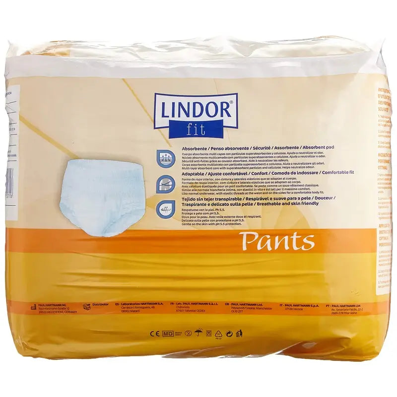 Lindor Fit Pants Fraldas de dia tamanho M, 80 unidades.
