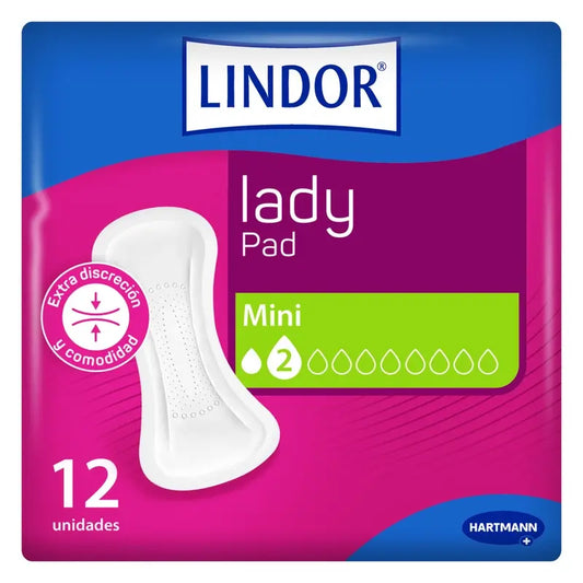 Lindor Lady Pad Mini 2 Gotas, 12 unid.