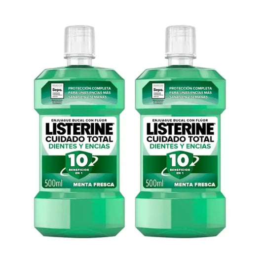 Listerine Duplo - Elixir Bucal Dentes & Gengivas, 2 x 500 Ml
