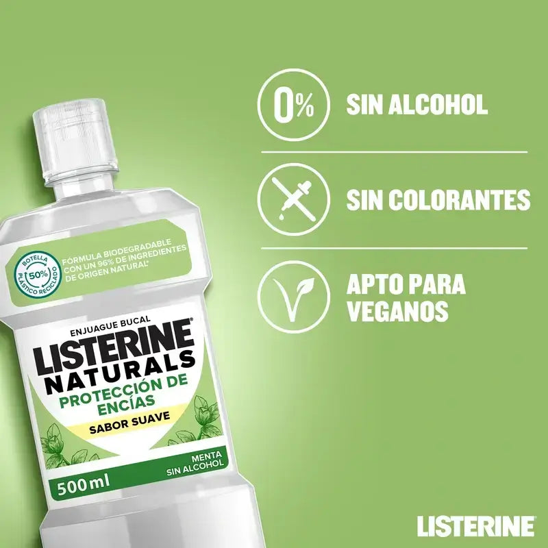 Listerine Duplo Naturals Colutório Gengival, 2 x 500 Ml