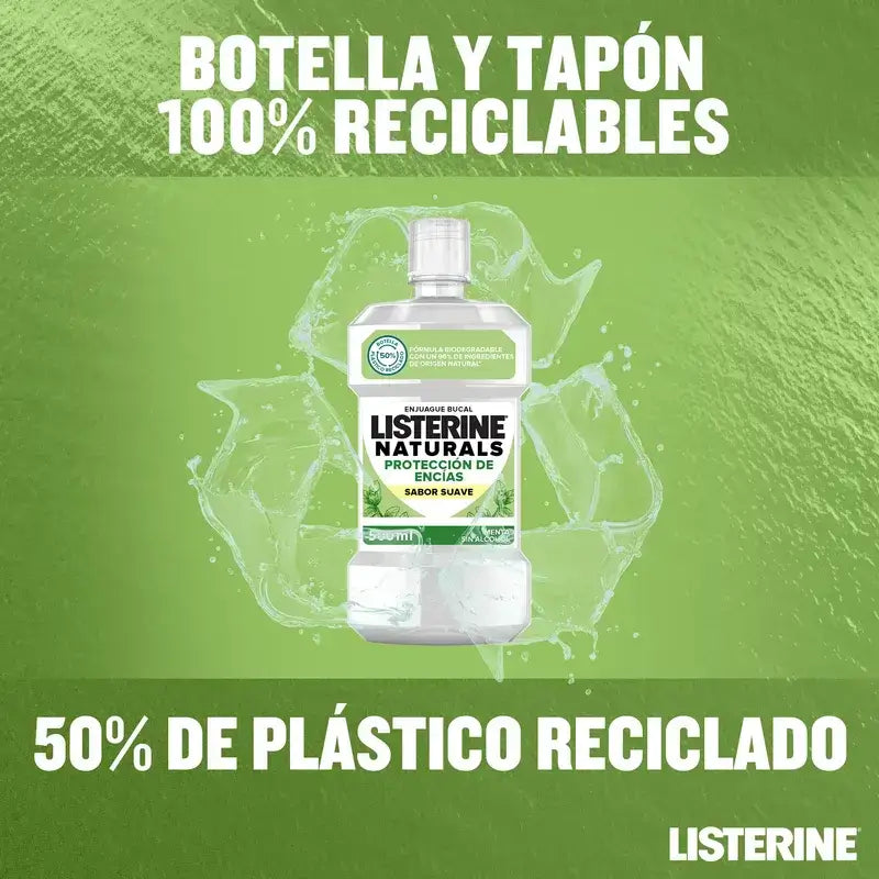 Listerine Duplo Naturals Colutório Gengival, 2 x 500 Ml