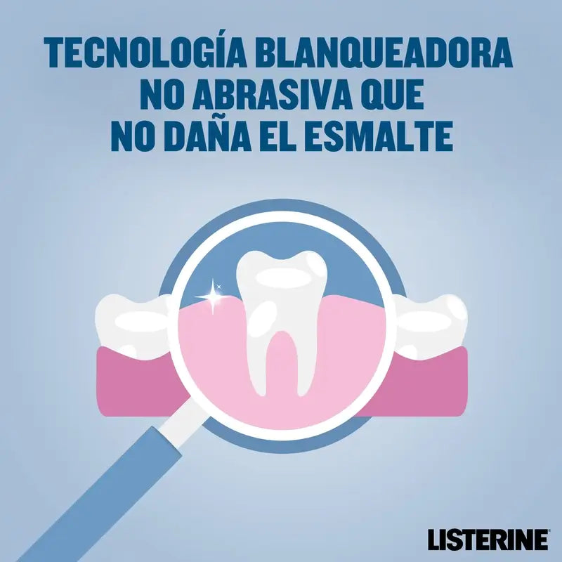 Listerine Colutório, Branqueamento Avançado, sem álcool, Menta Suave, 500 ml