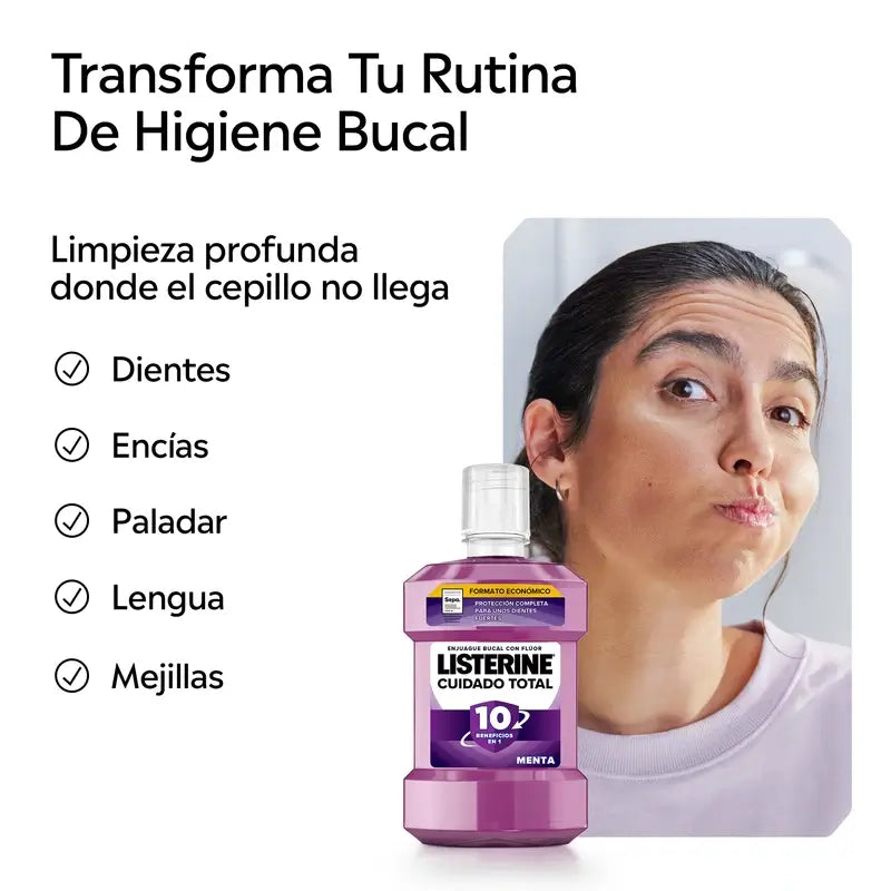 Listerine Total Care Colutório, Sabor a Hortelã-Pimenta, 1L