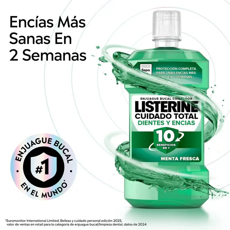Listerine Colutório Proteção Dentes & Gengivas Hortelã Fresca, 500ml