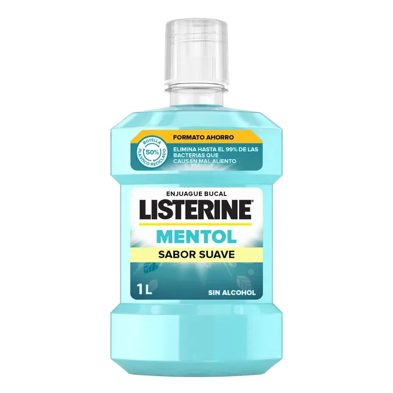 Listerine, Colutório com Mentol de Sabor Suave, 1000 ml