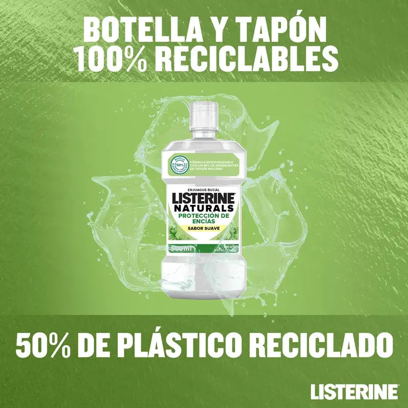 Listerine Naturals Colutório Gingiva, 500 ml