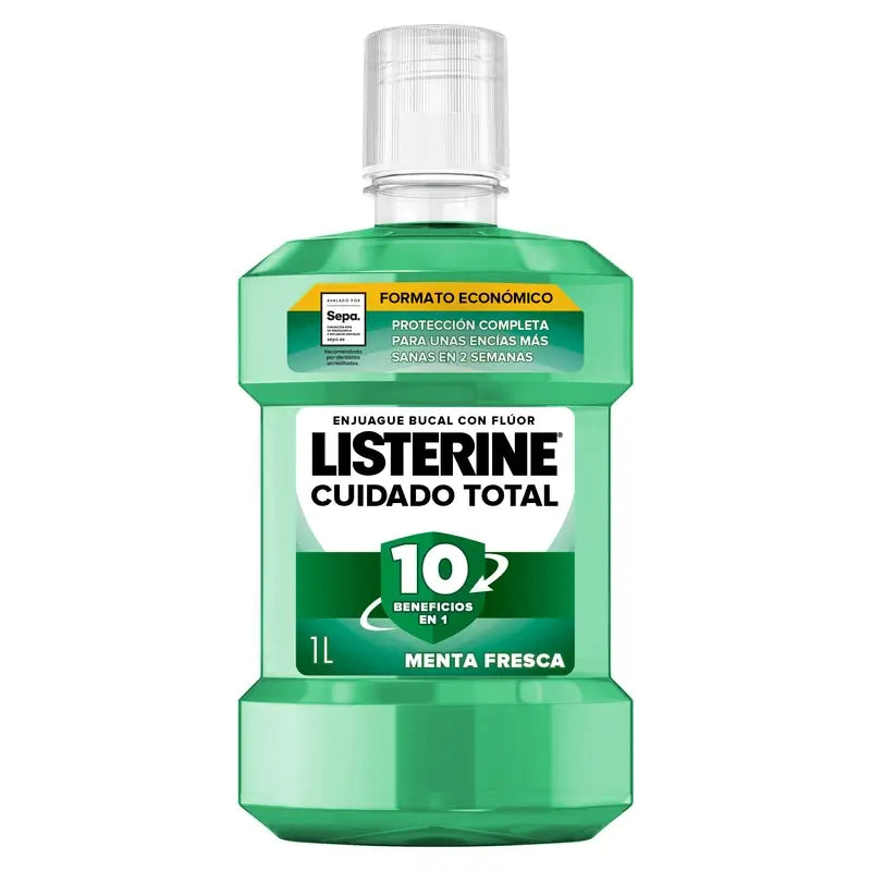 Listerine Colutório para Proteção dos Dentes e Gengivas, Hortelã fresca, 1L