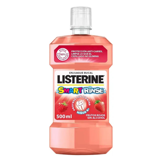 Listerine Colutório sem Álcool para Crianças, Proteção contra as Cáries, com Flúor, 500ml