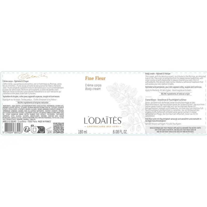 L'Odaïtès Corporal Fine Fleur - Creme Corporal , 180 ml