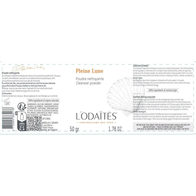 L'Odaïtès Facial Pleine Lune - Pó desmaquilhante , 50 g