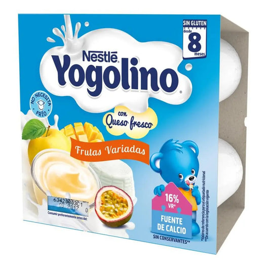IOGOLINO NESTLE PETIT NESTLE PETIT DESSERT LEITE FRUTAS VARIADAS 4 UNIDADES X 100 GR