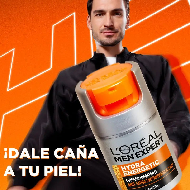 L'Oréal Paris Men Expert Hydra Energetic 24H Creme Hidratante Anti-Fadiga para Homem com Vitamina C e Proteínas - 50 Ml