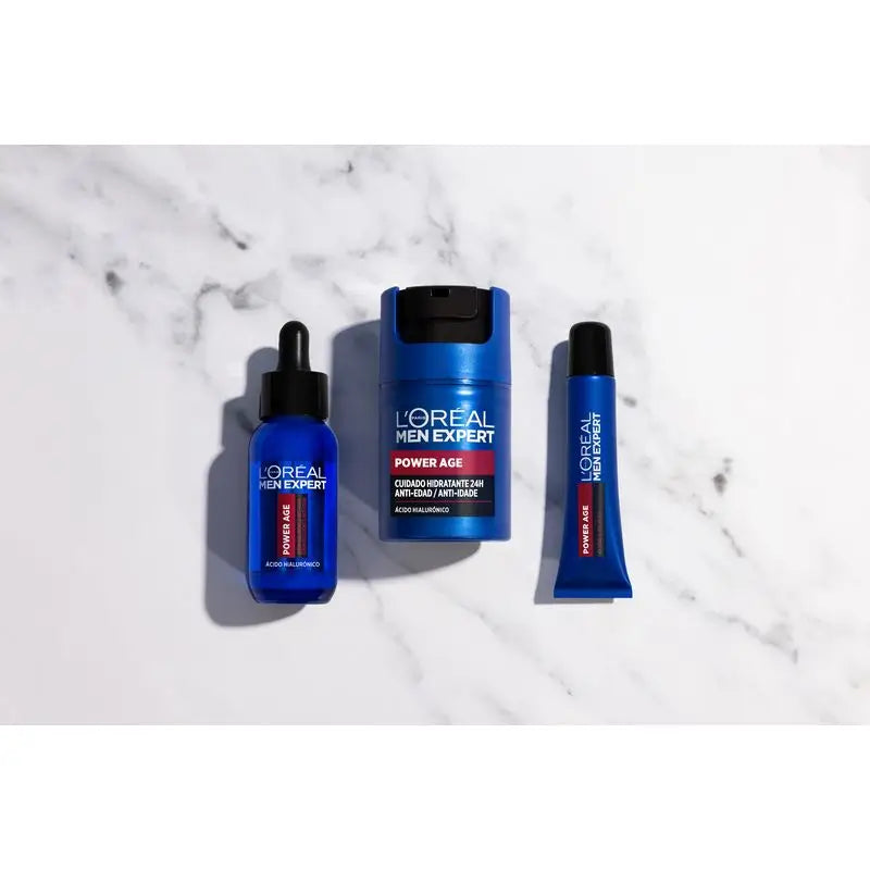 L'Oréal Paris Men Expert Power Age Contorno de Olhos Anti-Idade com Ácido Hialurónico [Nova embalagem Vitalift].