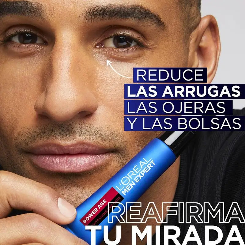 L'Oréal Paris Men Expert Power Age Contorno de Olhos Anti-Idade com Ácido Hialurónico [Nova embalagem Vitalift].