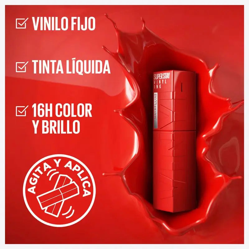 Maybelline New York Superstay Vinyl Ink Lipstick, Sombra 130 Extra