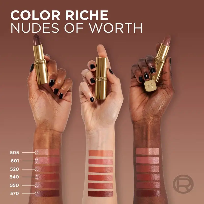 Batom L'Oréal Paris Color Riche Nudes Of Worth Satin Shade 570 Worth It Intense
