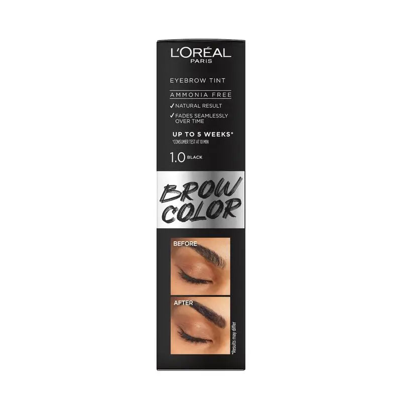 L'Oréal Paris Brow Colour Cor das Sobrancelhas Semi-Permanente 1.0 Preto