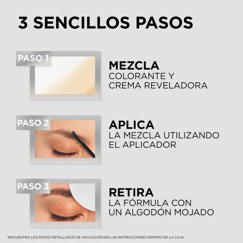 L'Oréal Paris Brow Colour Cor das Sobrancelhas Semi-Permanente 1.0 Preto