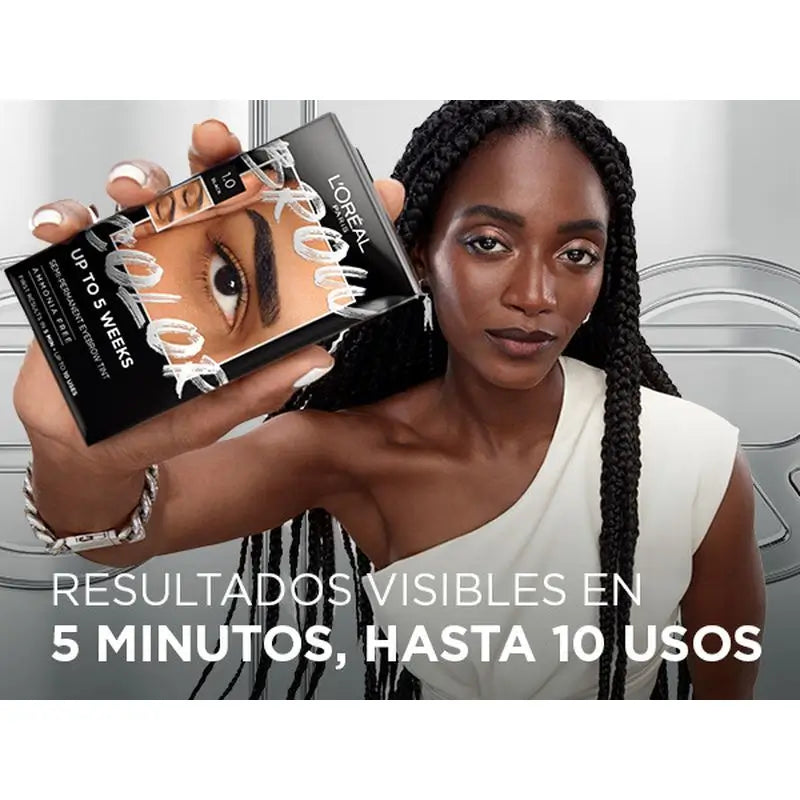 L'Oréal Paris Brow Colour Cor das Sobrancelhas Semi-Permanente 1.0 Preto