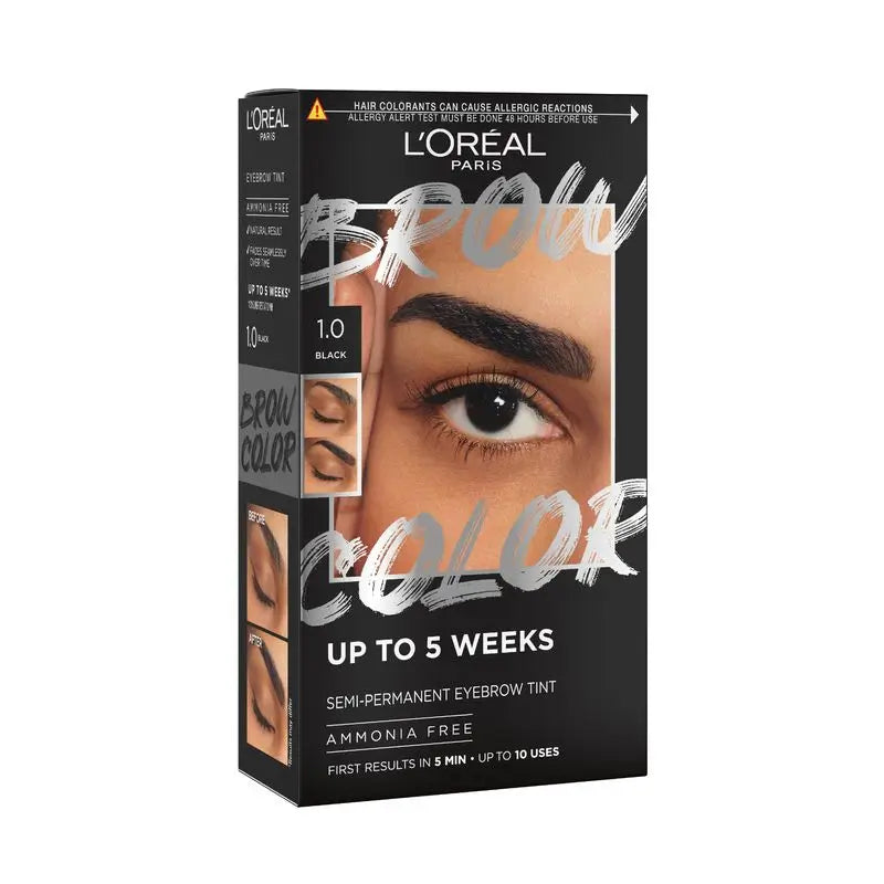 L'Oréal Paris Brow Colour Cor das Sobrancelhas Semi-Permanente 1.0 Preto