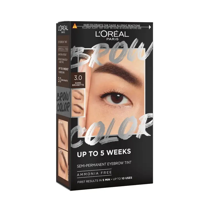 L'Oréal Paris Brow Colour Cor das Sobrancelhas Semi-Permanente 3.0 Morena Escura