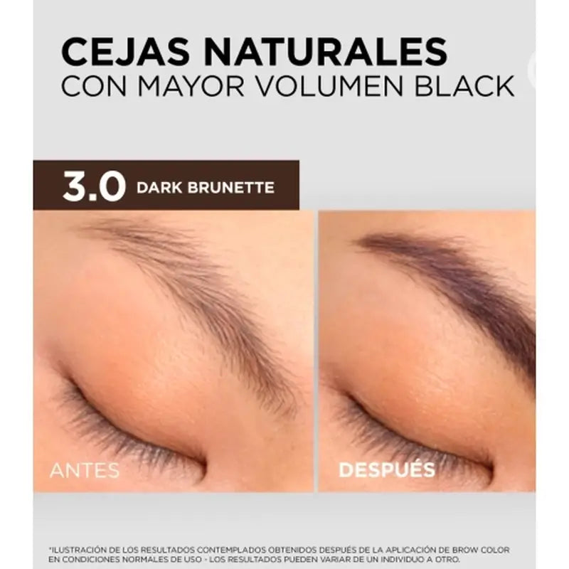 L'Oréal Paris Brow Colour Cor das Sobrancelhas Semi-Permanente 3.0 Morena Escura